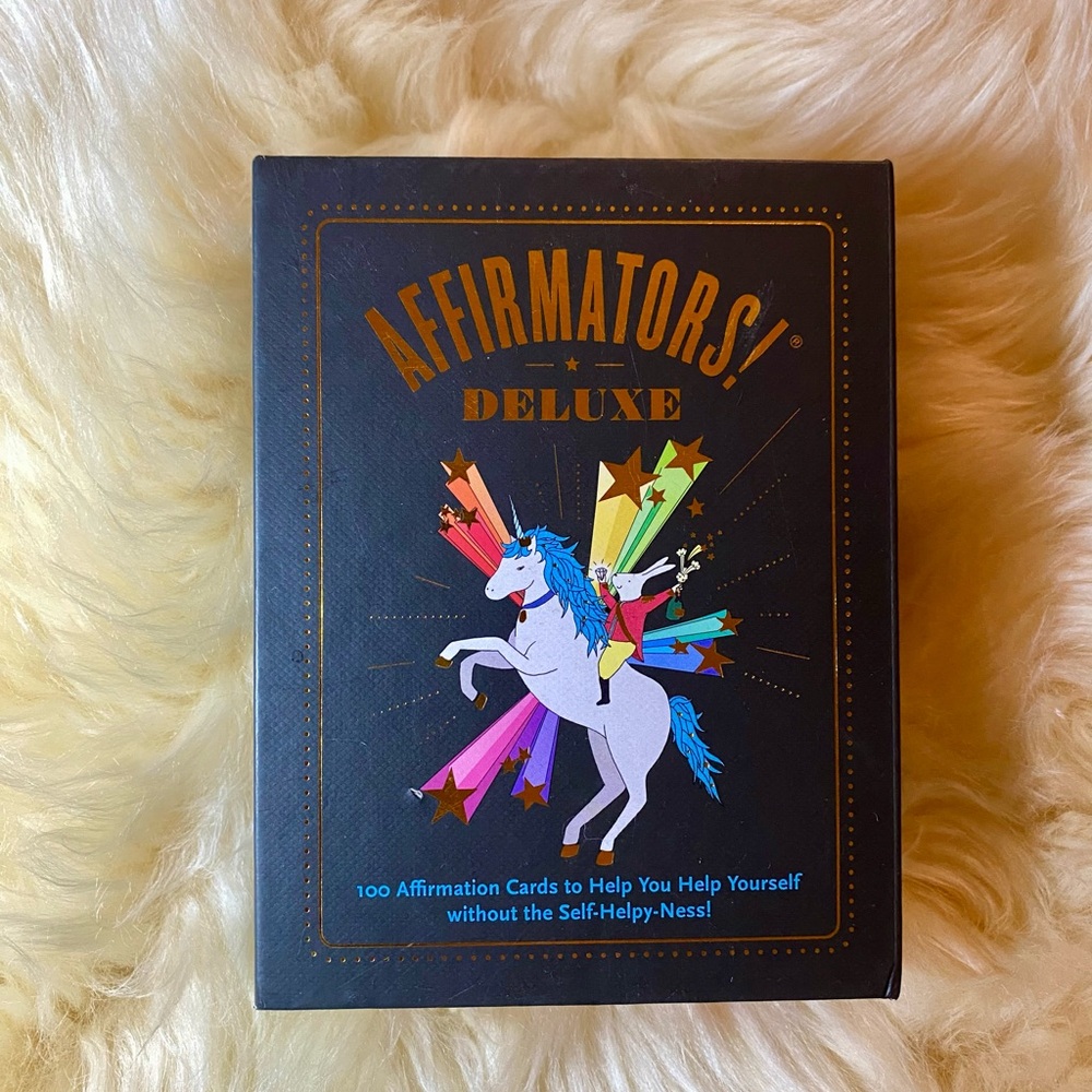 EUC KNOCK KNOCK Affirmators! Deluxe Affirmation Cards - Rainbow Unicorn